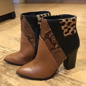 New Aldo Zelina ankle bootie animal print